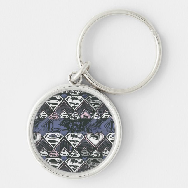 Supergirl Repeat S Pattern Key Ring (Front)