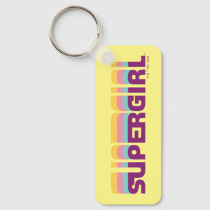 Supergirl Retro Colorshift Graphic Key Ring