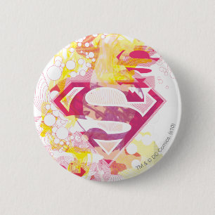 Supergirl Retro Logo 6 Cm Round Badge