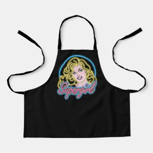 Supergirl Retro Neon Lights Graphic Apron