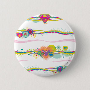 Supergirl Retro Rainbow 6 Cm Round Badge