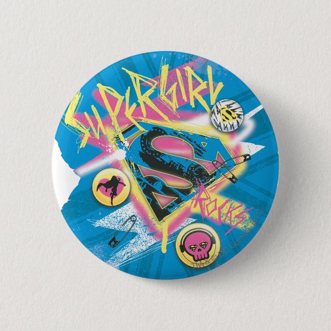 Supergirl Rocks 6 Cm Round Badge (Front)