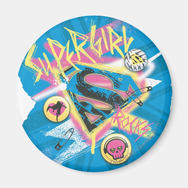 Supergirl Rocks Magnet (Front)