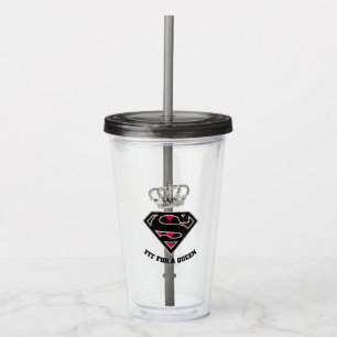 Supergirl S-Shield "Fit For A Queen" Acrylic Tumbler