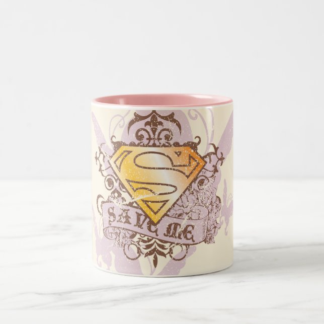 Supergirl Save Me Two-Tone Coffee Mug (Center)