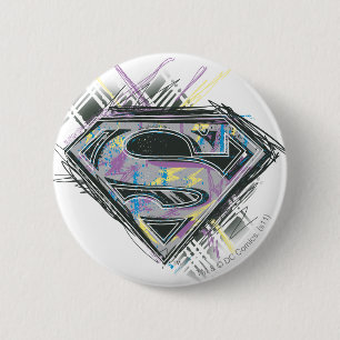 Supergirl Scribbles Logo 6 Cm Round Badge