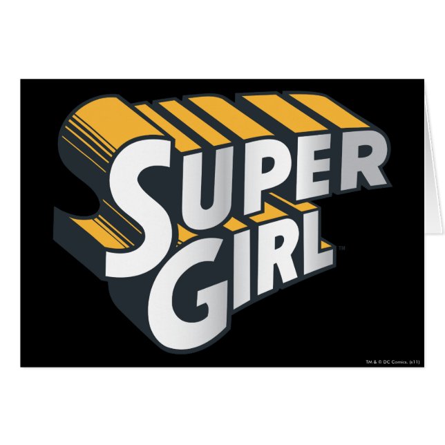 Supergirl Silver and Orange Logo (Front Horizontal)