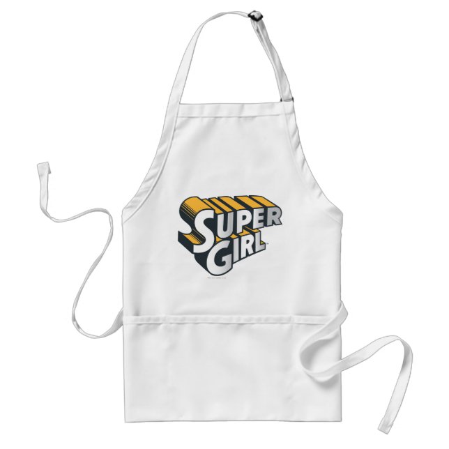 Supergirl Silver and Orange Logo Standard Apron (Front)