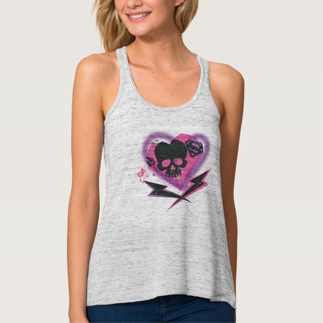 Supergirl Skulls and Lightning Singlet (Front)