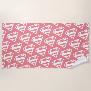 Supergirl Solid S-Shield Beach Towel