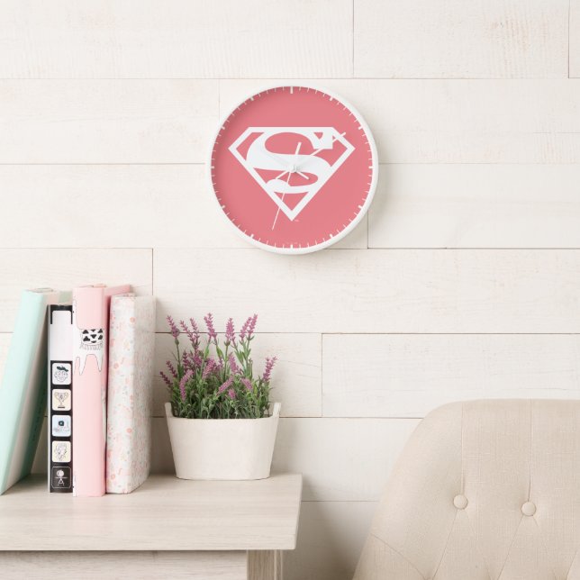 Supergirl Solid S-Shield Clock (Reading Room)