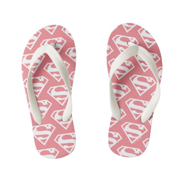 Supergirl Solid S-Shield Kid's Jandals (Footbed)