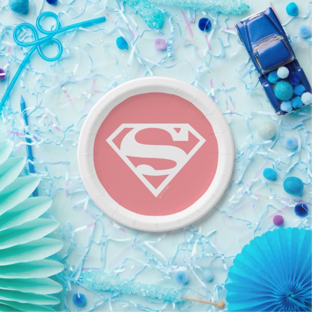 Supergirl Solid S-Shield Paper Plate (Party)