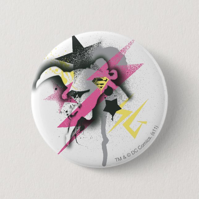 Supergirl Spray Paint 6 Cm Round Badge (Front)