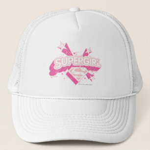 Supergirl Stars and Logo Trucker Hat