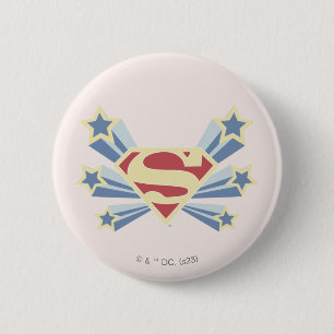 Supergirl Stars S-Shield 6 Cm Round Badge