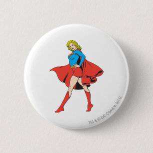 Supergirl Strikes a Pose 6 Cm Round Badge