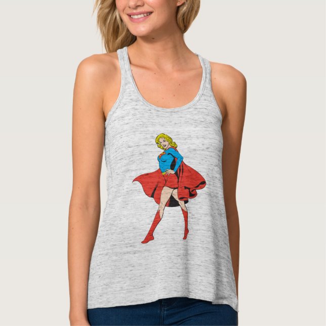 Supergirl Strikes a Pose Singlet (Front)