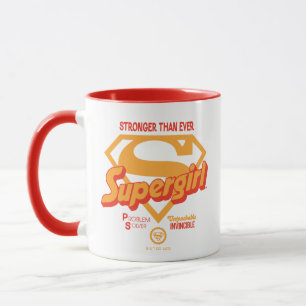 Supergirl Stronger Than Ever Retro Graphic Mug