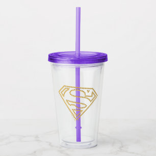 Supergirl Studded S-Shield Acrylic Tumbler