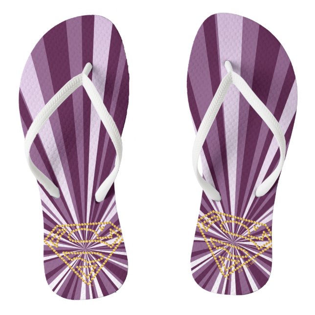 Supergirl Studded S-Shield Jandals (Footbed)