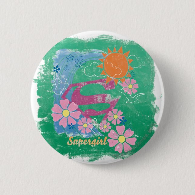 Supergirl Sun and Love 6 Cm Round Badge (Front)