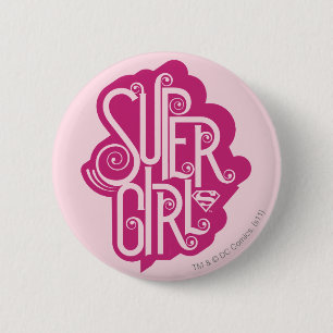 Supergirl Swirl 1 6 Cm Round Badge