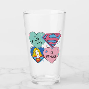 Supergirl "The Future Is Female" Glass
