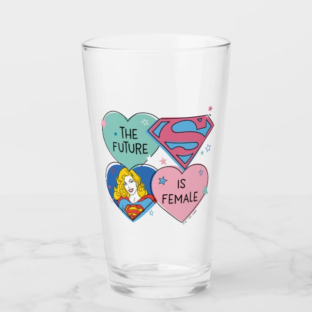 Supergirl "The Future Is Female" Glass (Front)