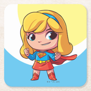 Supergirl "The Future Is Female" Square Paper Coaster