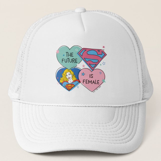 Supergirl "The Future Is Female" Trucker Hat (Front)