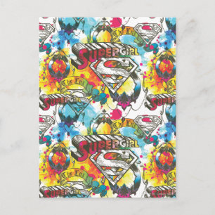 Supergirl The Lux Pattern Postcard