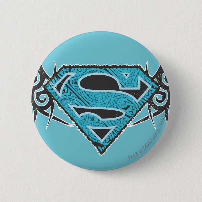 Supergirl Tribal Pattern Logo 6 Cm Round Badge (Front)