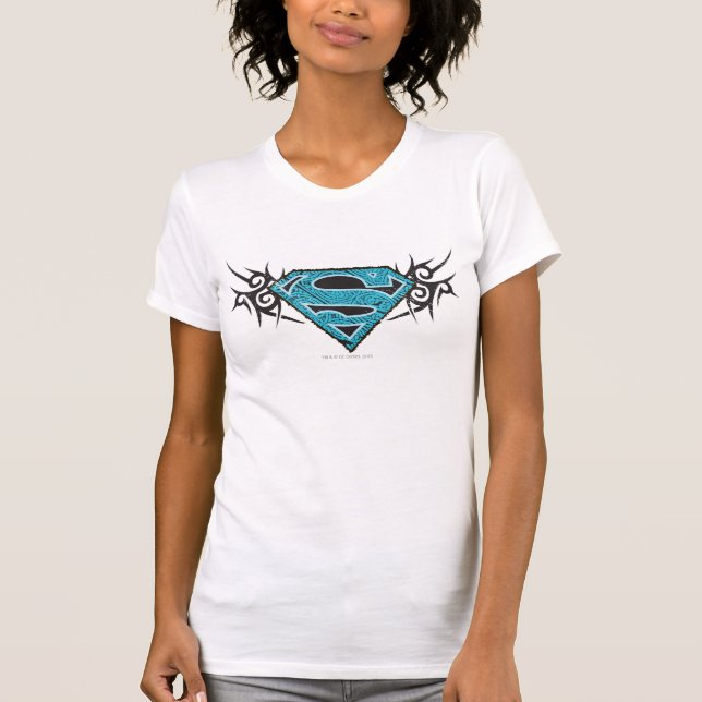 Supergirl Tribal Pattern Logo T-Shirt (Front)