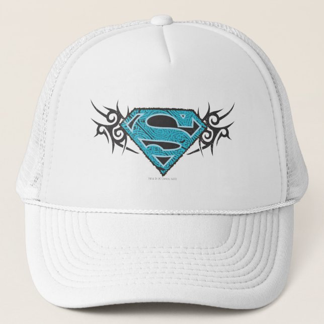 Supergirl Tribal Pattern Logo Trucker Hat (Front)