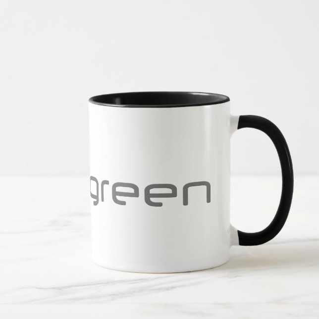 Supergreen - White and Black Ringer Mug (Right)