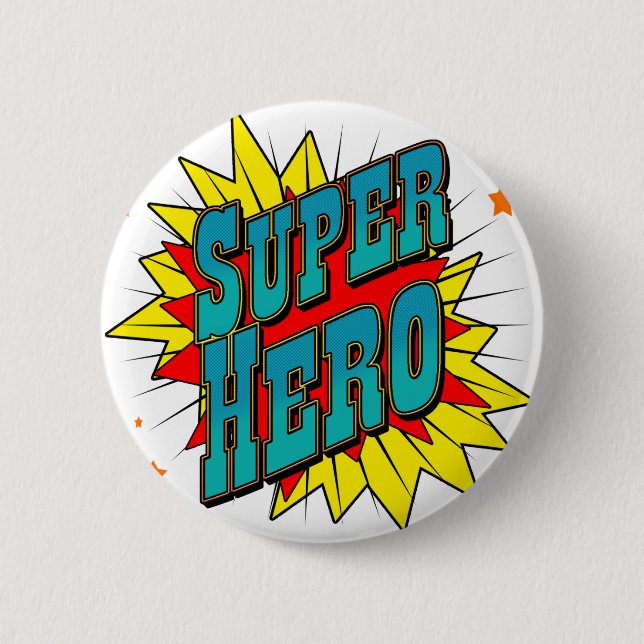 SuperHero 6 Cm Round Badge (Front)