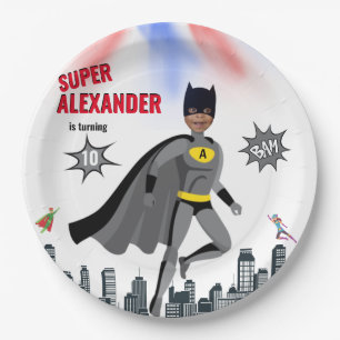 Superhero Amazing Unique Boy Fabulous Paper Plate
