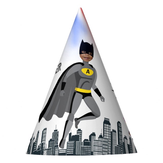 Superhero Amazing Unique Boy Fabulous  Party Hat (Front)