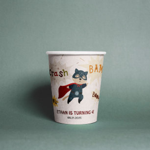 Superhero Animals Cute Kid's Birthday  Paper Cups