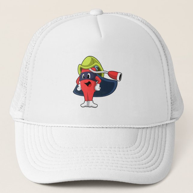 Superhero as Firefighter Trucker Hat (Front)