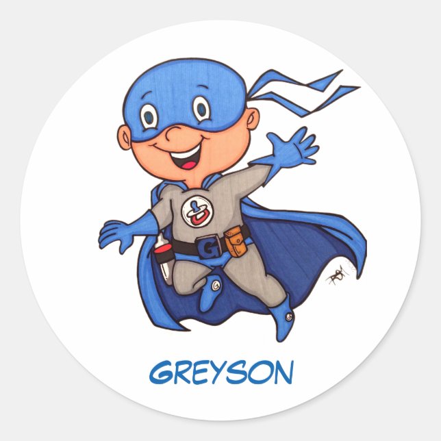 Superhero Baby Stickers (Front)