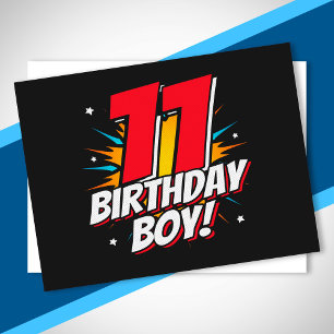 Superhero Birthday - 11 Year Old - 11th Birthday Postcard