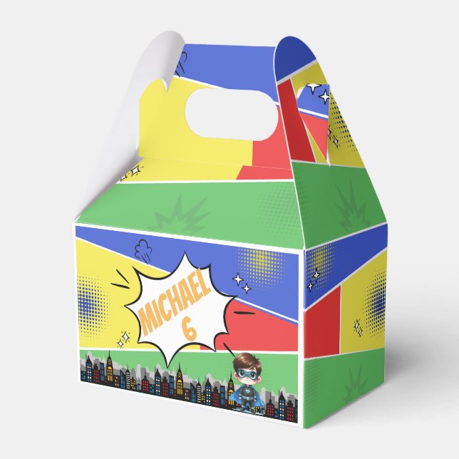 Superhero Birthday Favour Box (Front Side)