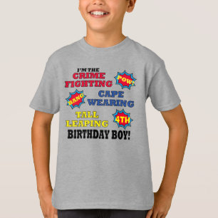 Superhero Birthday- fun comic book look birthday T-Shirt