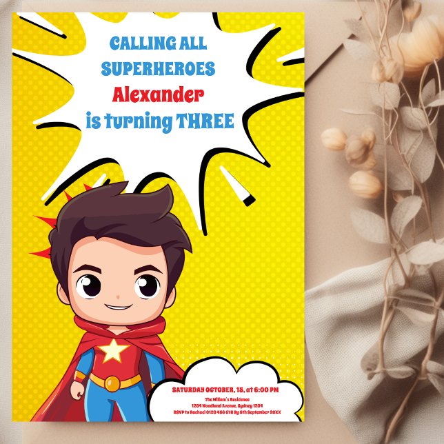 Superhero Birthday Invitation (Creator Uploaded)