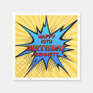 Superhero Birthday Napkin