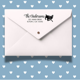 Superhero Birthday Party Invitation Self-inking Stamp