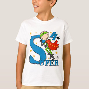 Superhero Boy 4th Birthday Tshirts and Gifts