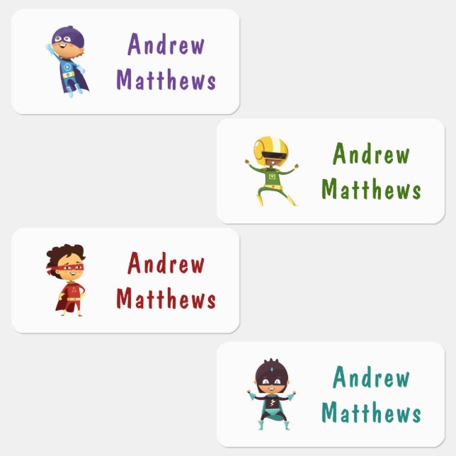 Superhero Boy Custom Personalised Name Clothing (Group)